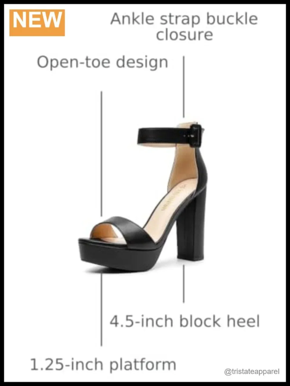 Platform High Heel Sandals | Open Toe Ankle Strap Block Heel Wedding Party